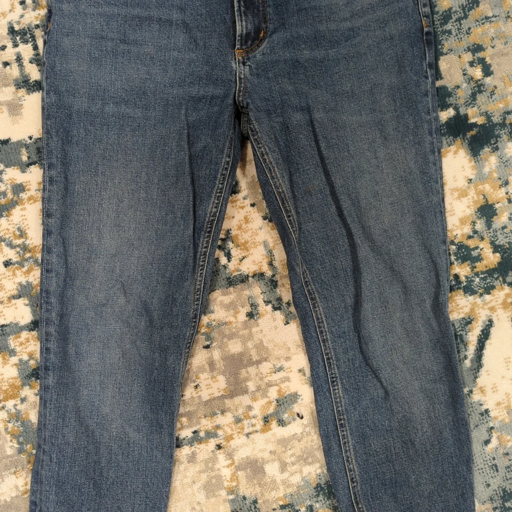 AGOLDE Willow Mid Rise Slim Straight Blue Jeans - Women's 28 Classic Basic Denim - Picture 5 of 14